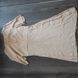 H&M Blush Leaf Pattern Midi Dress